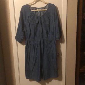 Blue denim dress